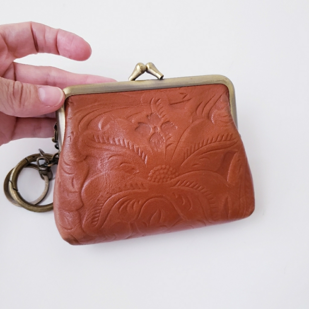 Patricia Nash Tan Leather Coin Purse - Picture 2 of 15